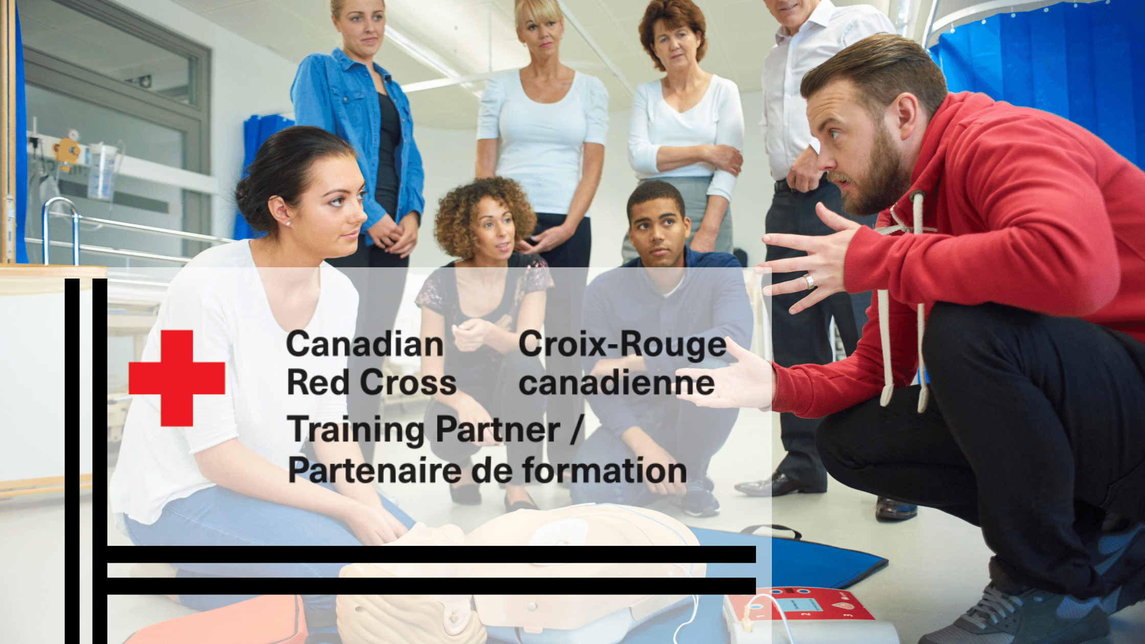 The Canadian Red Cross provides first aid services as, offering training and certification courses, to provide medical assistance to those in need.